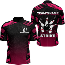 Load image into Gallery viewer, Camo Bowling Shirt Men Custom Bowling Quarter-Zip Shirt Strike Bowling Team Jersey BDT328