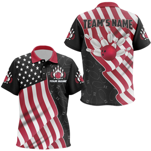 Patriotic Bowling Shirts for Kid Bowling Jersey Custom Bowling Polo Shirt Unisex BDT512