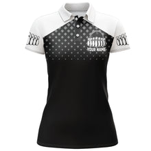 Load image into Gallery viewer, Black&amp;White Bowling Polo Shirt For Women Custom Bowling Jersey Ladies Bowling Team Shirt BDT138