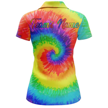 Load image into Gallery viewer, Tie Dye Bowling Polo Shirt For Women Custom Bowling Jersey Bowling Team Shirts BDT253