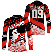 Load image into Gallery viewer, Personalized Motocross Jersey UPF30+ Kid Adult Dirt Bike Long Sleeves Extreme Racing Motorcycle NMS1125