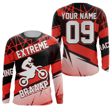 Load image into Gallery viewer, Personalized Motocross Jersey UPF30+ Kid Adult Dirt Bike Long Sleeves Extreme Racing Motorcycle NMS1125