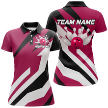 Load image into Gallery viewer, Pink Bowling Polo Shirts Unisex Custom Bowling Jersey for Men &amp; Women Bowling Team League BDT553