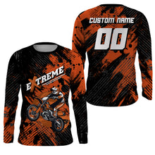 Load image into Gallery viewer, Custom Dirt Bike Jersey Kid Men Women Upf30+ Orange Motocross Racing Shirt Motorcycle PDT675