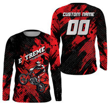 Load image into Gallery viewer, Custom Dirt Bike Jersey Kid Men Women Upf30+ Red Motocross Racing Shirt Motorcycle PDT675