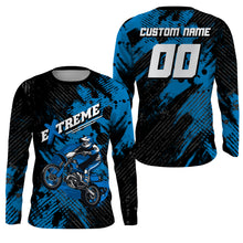 Load image into Gallery viewer, Custom Dirt Bike Jersey Kid Men Women Upf30+ Blue Motocross Racing Shirt Motorcycle PDT675