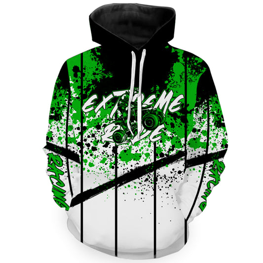 Personalized Green ATV Motocross Hoodie For Adult Quad Bike Off-Road Hoodie Unisex PDT907