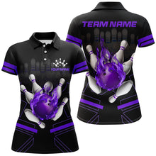 Load image into Gallery viewer, Custom Flame Bowling Jersey For Women Bowling Team Shirt League Bowling Polo Shirt BDT303