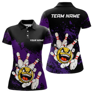 Custom American Bowling Shirt Women Funny Bowling Jersey Team League Bowling Polo Shirt BDT232