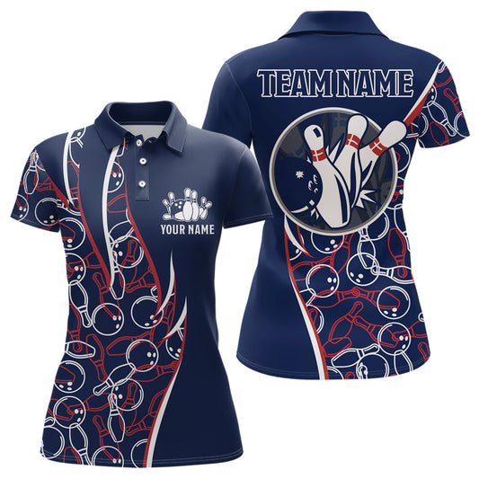 Personalized Bowling Shirts Women Bowling Team Jersey Custom Bowling Polo Shirt BDT390