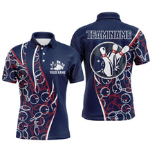 Load image into Gallery viewer, Personalized Bowling Shirts For Men Bowling Team Jersey Custom Bowling Polo Shirt BDT390