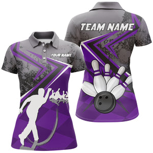 Custom Bowling Jersey For Women Bowling Polo Shirt Team Bowling Short Sleeve BDT270