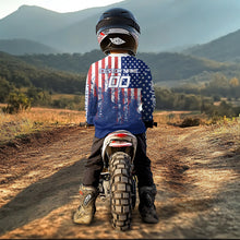 Load image into Gallery viewer, American Flag Motocross Jersey Custom Patriotic Dirt Bike Shirt for Kid Men Women XM332