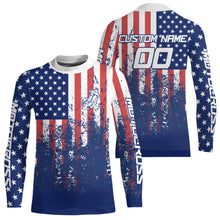 Load image into Gallery viewer, American Flag Motocross Jersey Custom Patriotic Dirt Bike Shirt for Kid Men Women XM332