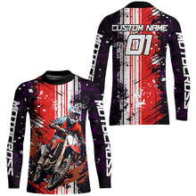 Load image into Gallery viewer, Motocross Racing Jersey Upf30+ Dirt Bike Jersey Motorcycle Off-Road Shirt Red XM312