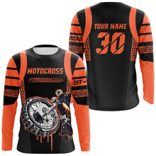 Load image into Gallery viewer, Orange Motocross Jersey Dirt Bike Off-Road Shirt UPF30+ Racing Motorcycle Long Sleeves XM25