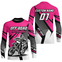 Load image into Gallery viewer, Pink Motocross Racing Off-road Jersey For Men Kid Dirt Bike Riding Shirt Women XM302