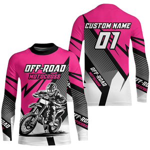 Pink Motocross Racing Off-road Jersey For Men Kid Dirt Bike Riding Shirt Women XM302