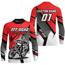 Load image into Gallery viewer, Red Motocross Racing Off-road Jersey For Men Kid Dirt Bike Riding Shirt Women XM302