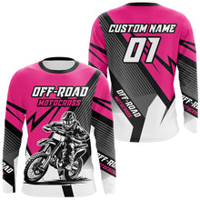 Load image into Gallery viewer, Pink Motocross Racing Off-road Jersey For Men Kid Dirt Bike Riding Shirt Women XM302