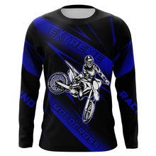 Load image into Gallery viewer, Motocross Racing Jersey Blue Upf30+ Dirt Bike Shirt Motorcycle Off-Road Jersey XM293