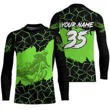 Load image into Gallery viewer, Motocross Jersey Custom Dirt Bike Green Motorcycle Shirt for Kid Men Women XM325