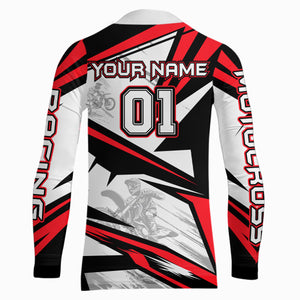Red Dirt Bike Racing Jersey Upf30+ Motocross Shirt Men Kid Women Off-Road Jersey XM279