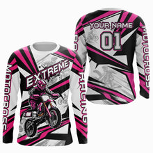 Load image into Gallery viewer, Pink Dirt Bike Racing Jersey Upf30+ Motocross Shirt Men Kid Women Off-Road Jersey XM279