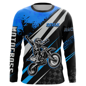 Dirt Bike MX Racing Jersey Blue Upf30+ Motocross Shirt Women Kid Off-Road Shirt XM280