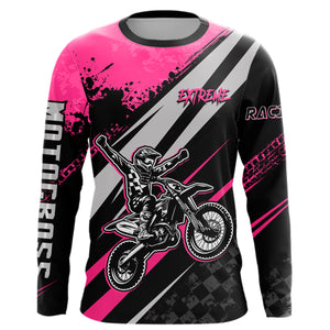 Dirt Bike MX Racing Jersey Pink Upf30+ Motocross Shirt Women Kid Off-Road Shirt XM280