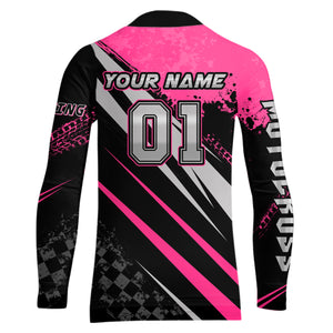 Dirt Bike MX Racing Jersey Pink Upf30+ Motocross Shirt Women Kid Off-Road Shirt XM280