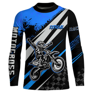 Dirt Bike MX Racing Jersey Blue Upf30+ Motocross Shirt Women Kid Off-Road Shirt XM280