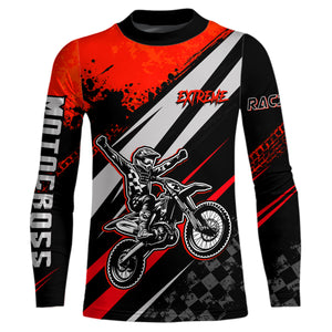Dirt Bike MX Racing Jersey Red Upf30+ Motocross Shirt Women Kid Off-Road Shirt XM280