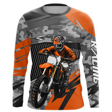 Load image into Gallery viewer, Motocross Racing Jersey Orange Upf30+ Dirt Bike Off-Road Shirt Motorcycle Kid Men Women XM282