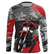 Load image into Gallery viewer, Motocross Racing Jersey Red Upf30+ Dirt Bike Off-Road Shirt Motorcycle Kid Men Women XM282