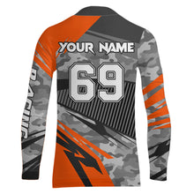 Load image into Gallery viewer, Motocross Racing Jersey Orange Upf30+ Dirt Bike Off-Road Shirt Motorcycle Kid Men Women XM282