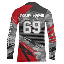 Load image into Gallery viewer, Motocross Racing Jersey Red Upf30+ Dirt Bike Off-Road Shirt Motorcycle Kid Men Women XM282