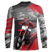 Load image into Gallery viewer, Motocross Racing Jersey Red Upf30+ Dirt Bike Off-Road Shirt Motorcycle Kid Men Women XM282