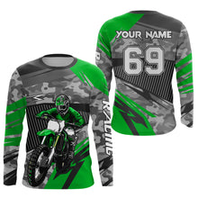 Load image into Gallery viewer, Motocross Racing Jersey Green Upf30+ Dirt Bike Off-Road Shirt Motorcycle Kid Men Women XM282