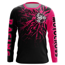 Load image into Gallery viewer, Pink Motocross Shirt Dirt Bike Jersey Women Kid Men Upf30+ Custom Jersey Off-Road XM283