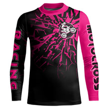 Load image into Gallery viewer, Pink Motocross Shirt Dirt Bike Jersey Women Kid Men Upf30+ Custom Jersey Off-Road XM283