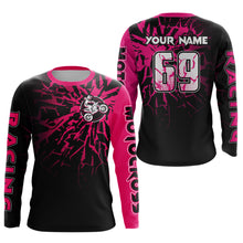 Load image into Gallery viewer, Pink Motocross Shirt Dirt Bike Jersey Women Kid Men Upf30+ Custom Jersey Off-Road XM283