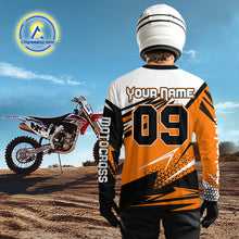Load image into Gallery viewer, Black&amp;Orange Motocross Jersey Custom Dirt Bike Jersey Men Kid Women Off Road Jersey XM362