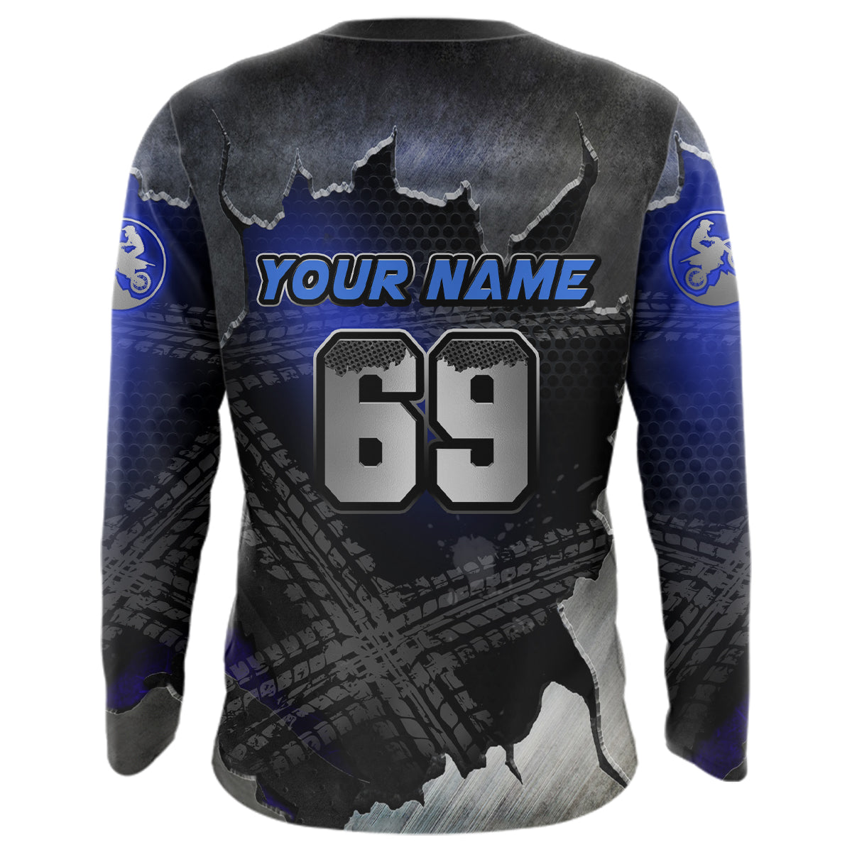 Blue Motocross Racing Jersey Upf30+ Dirt Bike Shirt Youth Men Women Kid  Off-Road XM284
