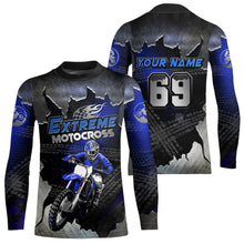 Load image into Gallery viewer, Blue Motocross Racing Jersey Upf30+ Dirt Bike Shirt Youth Men Women Kid  Off-Road XM284