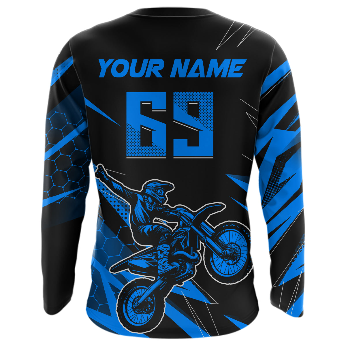 Motocross Jersey Kid Men Women Upf30+ Blue Racing Dirt Bike Shirt Off-Road Motorcycle XM286