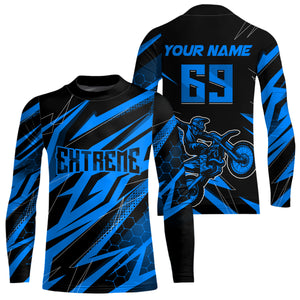 Motocross Jersey Kid Men Women Upf30+ Blue Racing Dirt Bike Shirt Off-Road Motorcycle XM286