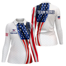 Load image into Gallery viewer, American Flag Golf Polo Shirt Custom Men Women Golf Shirts US Flag Golf Polo Shirt MMG36
