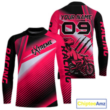 Load image into Gallery viewer, Pink Motocross Racing Jersey Custom Dirt Bike Jersey Men Kid Women Off Road Jersey XM366