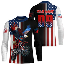 Load image into Gallery viewer, Eagle American Flag Motocross Jersey Dirt Bike Racing Shirts for Men Kid Women XM348